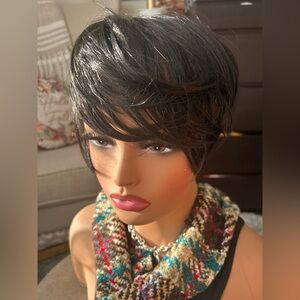 ✨NEW Pixie Bob With Bangs  Women's Wig